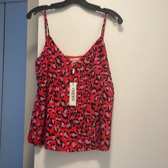 L’Agence Jane silk leopard print adjustable spaghetti strap camisole size L - Picture 2 of 7